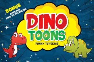 Dinotoons: A Whimsical Display Font for Creative Projects