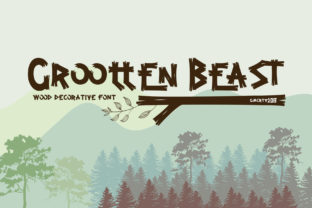 Grootten Beast: A Wood-Inspired Display Font for Editorial Mood